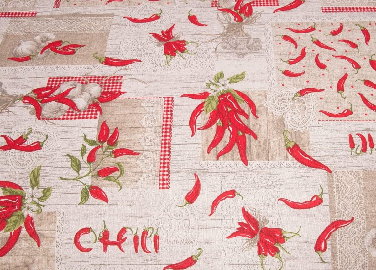 Rechthoekig Tafelkleed 100% Katoen 140x240 cm - Italiaans Design Pepers