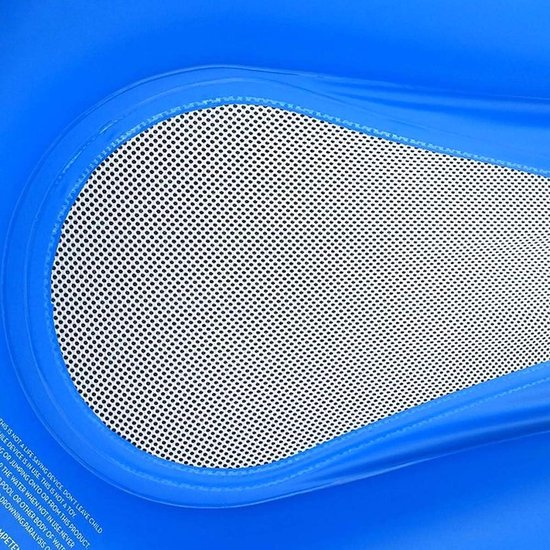 Opblaasbare Waterhangmat met Net voor Zwembad en Strand - Relax Luchtbed Blauw 170x80 cm — afbeelding 3