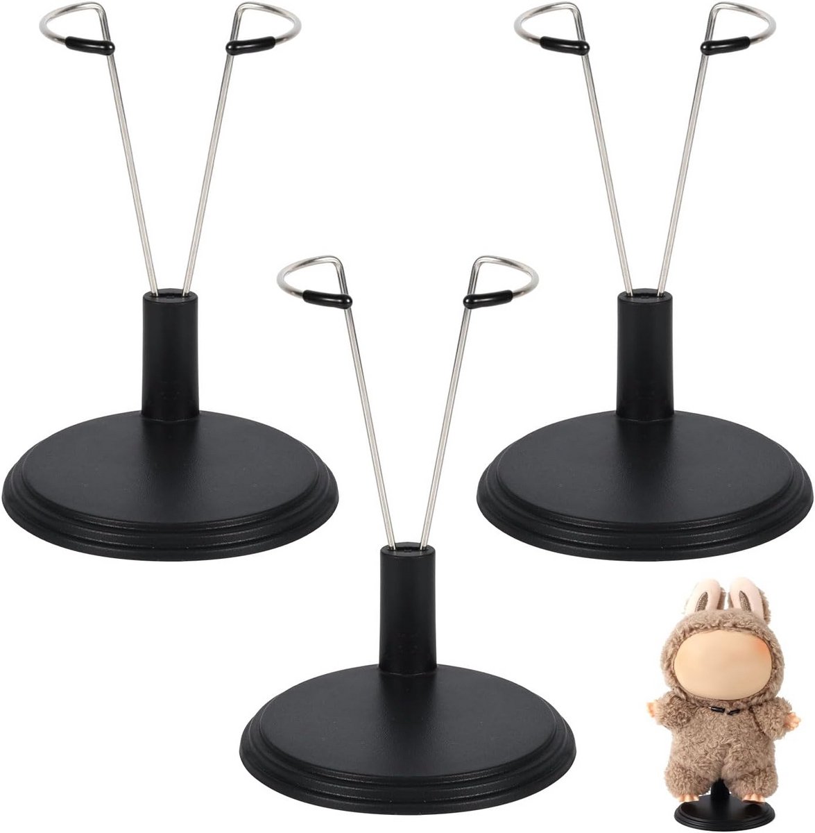 Verstelbare Poppenstandaard - 3 Delige Set voor Figuren en Speelgoed - Ideaal voor Kantoor en Thuisdecoratie