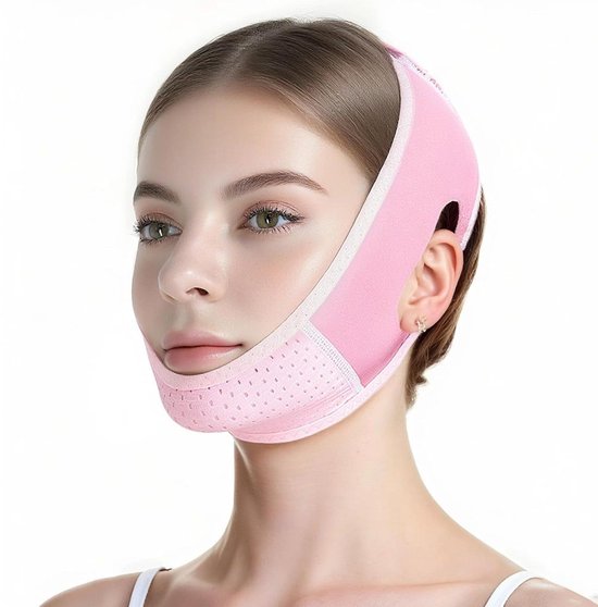Masque de visage en forme de V, masque de visage en forme de V réutilisable, masque liftant, masque liftant pour l'élimination du double menton, bande de menton, bande d'amincissement du visage, pour le double menton et la peau du visage relâchée.