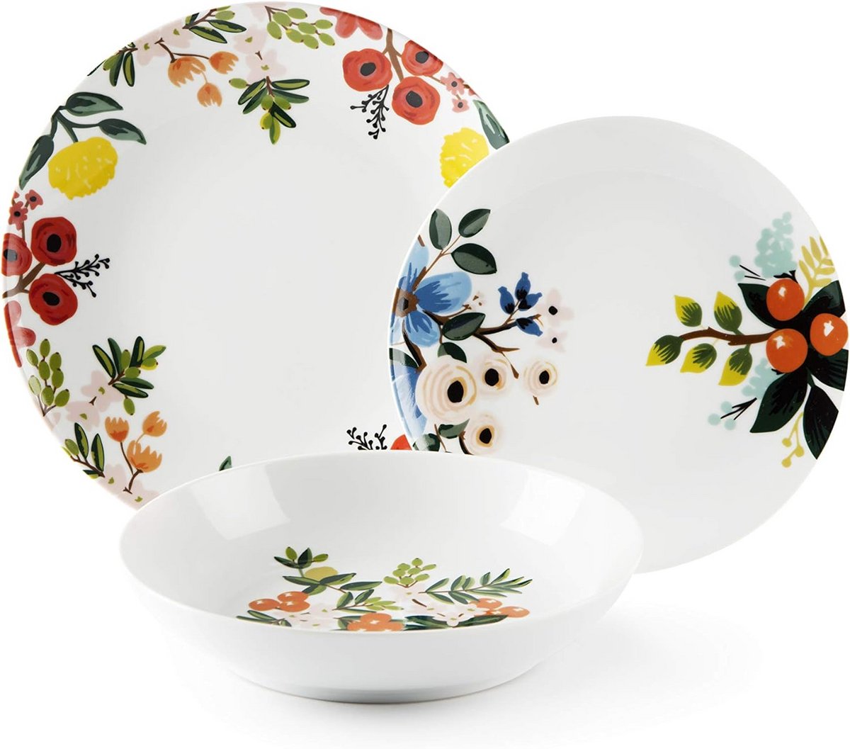 18-delig Tafelservies met Bloemenprint - Naïef Ontwerp