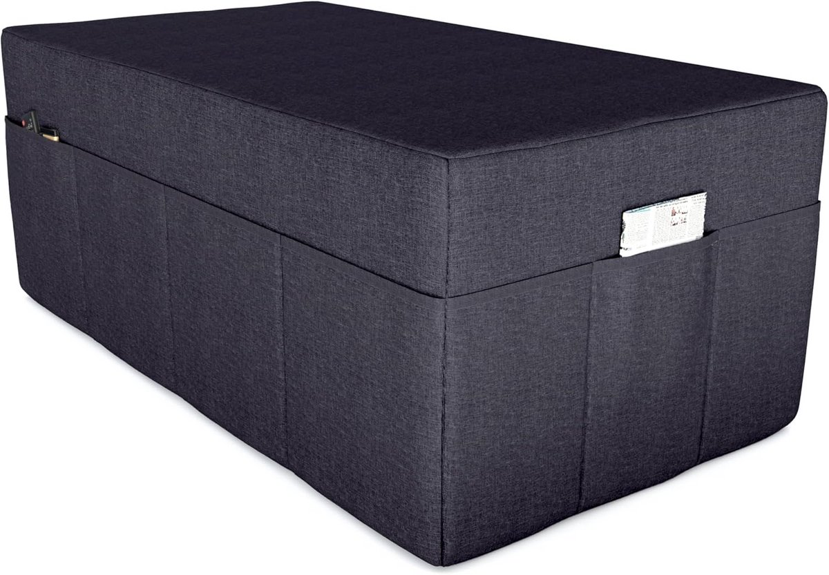3-Delige Vouwmatras Gastenmatras Logeerbed Campingmatras Slaapmatras 120x195x15 cm Antraciet