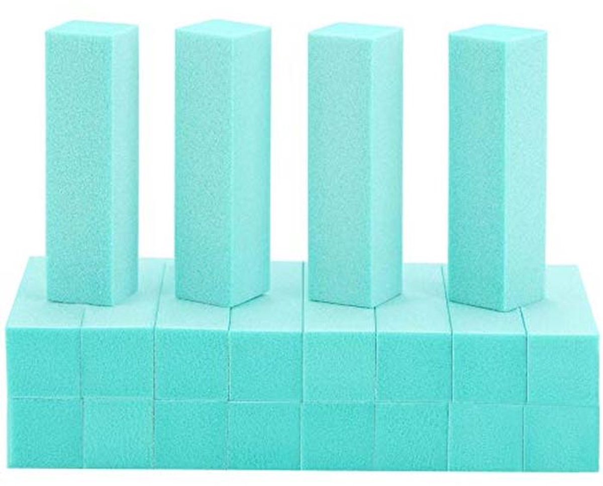 20 Stuks Nagel Buffer Blokken voor Pedicure en Manicure - 60/100 Grit