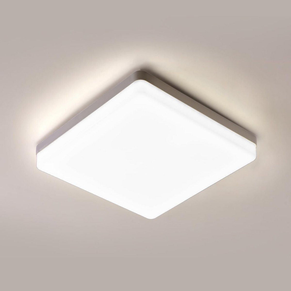 Waterdichte LED Plafondlamp Vierkant Wit 48W 5400 Lumen Neutraal Licht 4000K IP44 voor Woo