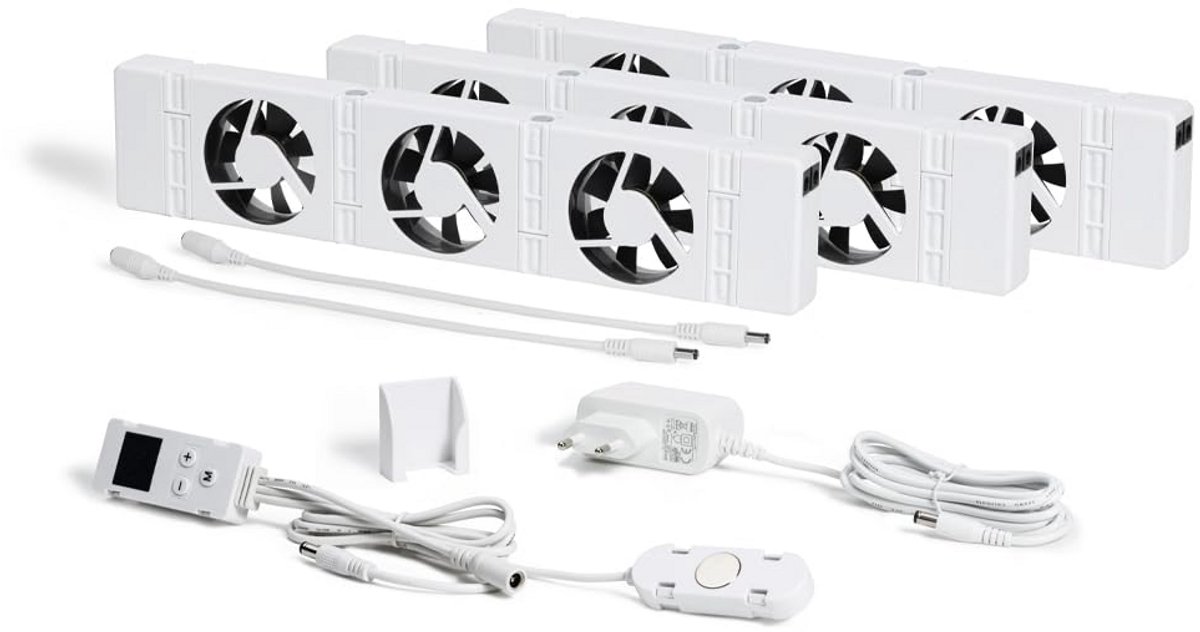 Ventilator Set voor Radiator met Sensor - Sneller Verwarmen en Energie Besparen