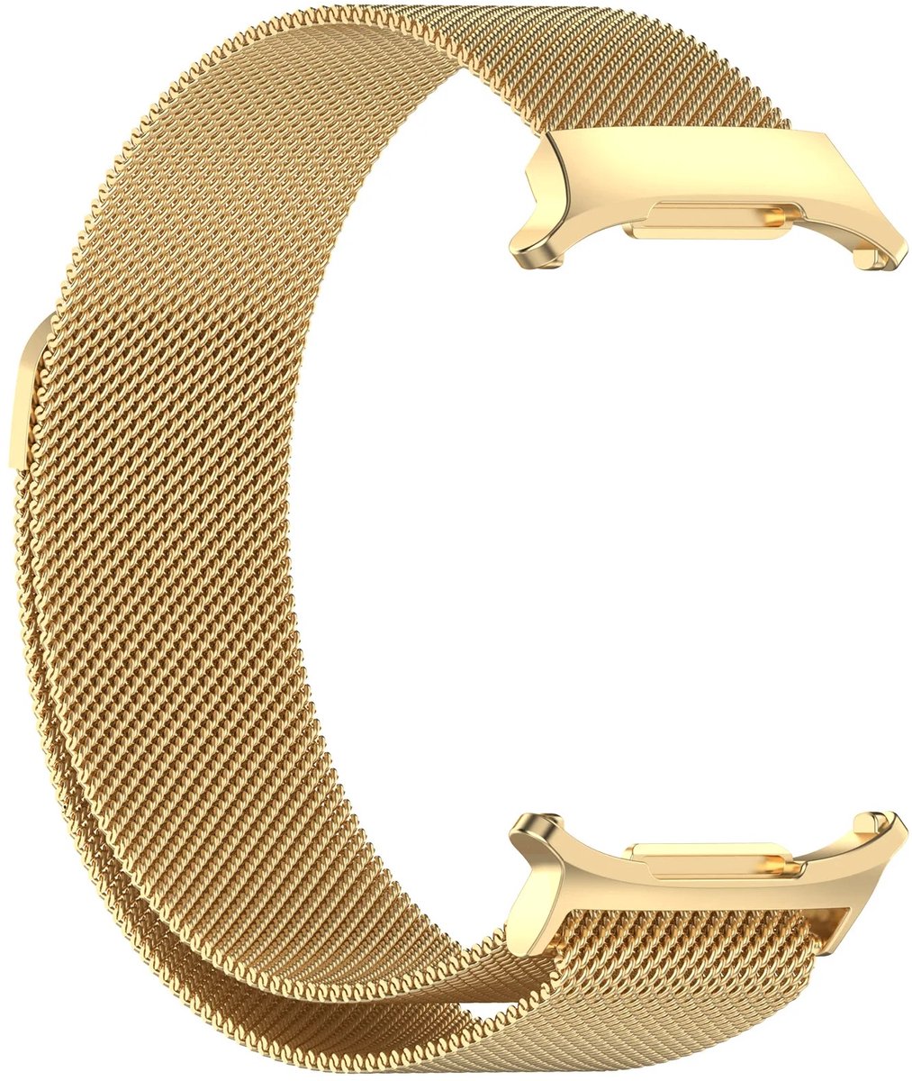 DrPhone MilanoNoir Milanese Band – Luxe Horlogeband voor Samsung Galaxy Watch 5 / 6 / 7 (40 & 44 mm) + Galaxy Watch FE - Goud