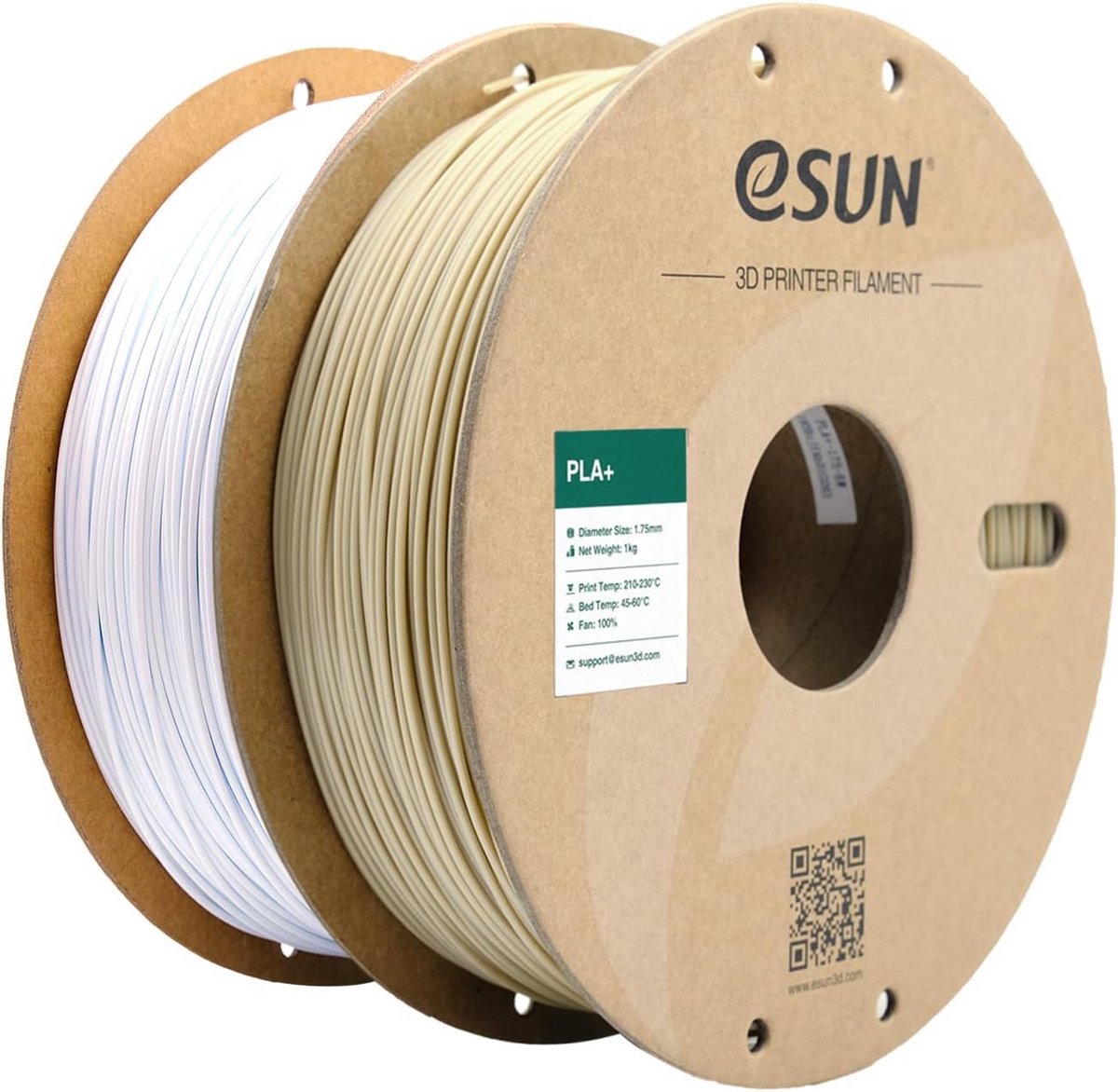 PLA+ Filament 1.75mm voor 3D Printer, Verbeterde Taaiheid, 2KG Set
