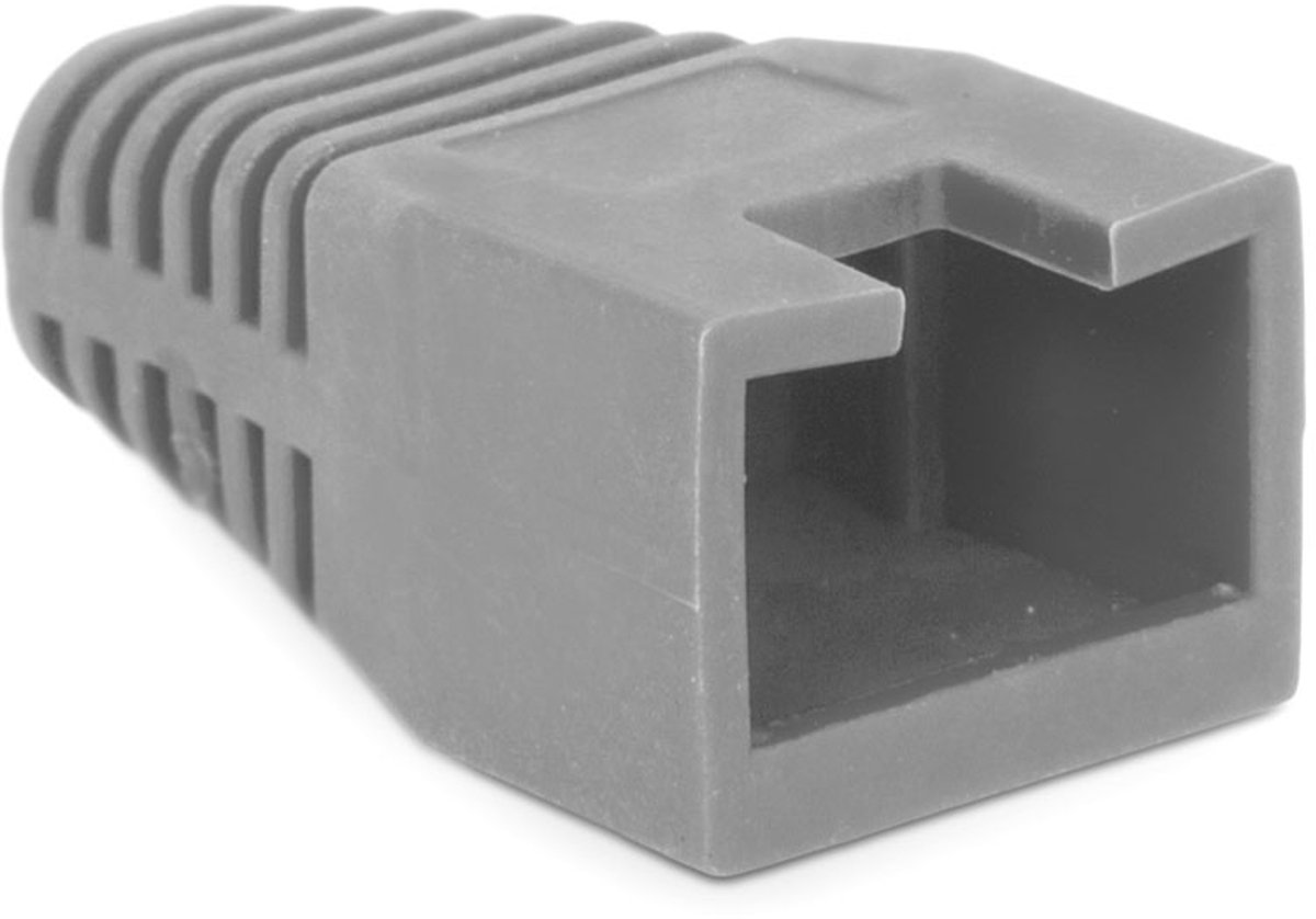 100x RJ45 Trekontlasting Grijs – Kabelbescherming voor 8P8C UTP/FTP – Netwerkkabel Strain Relief – Rubber - 100 Stuks [05287SZ]
