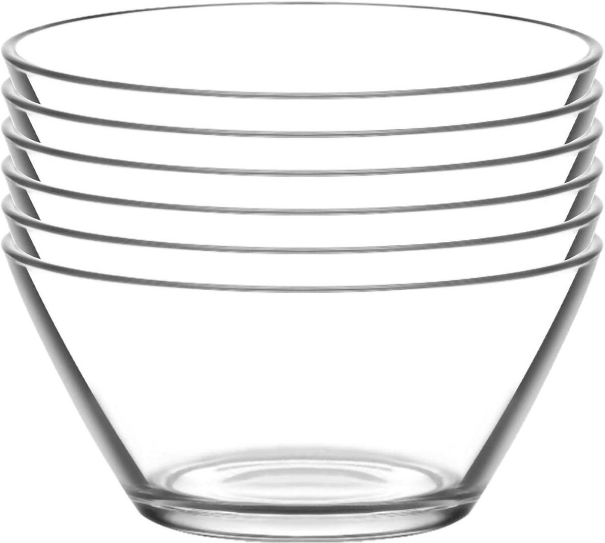 6 Kleine Glazen Serveerschalen 215 ml voor Snacks en Hapjes