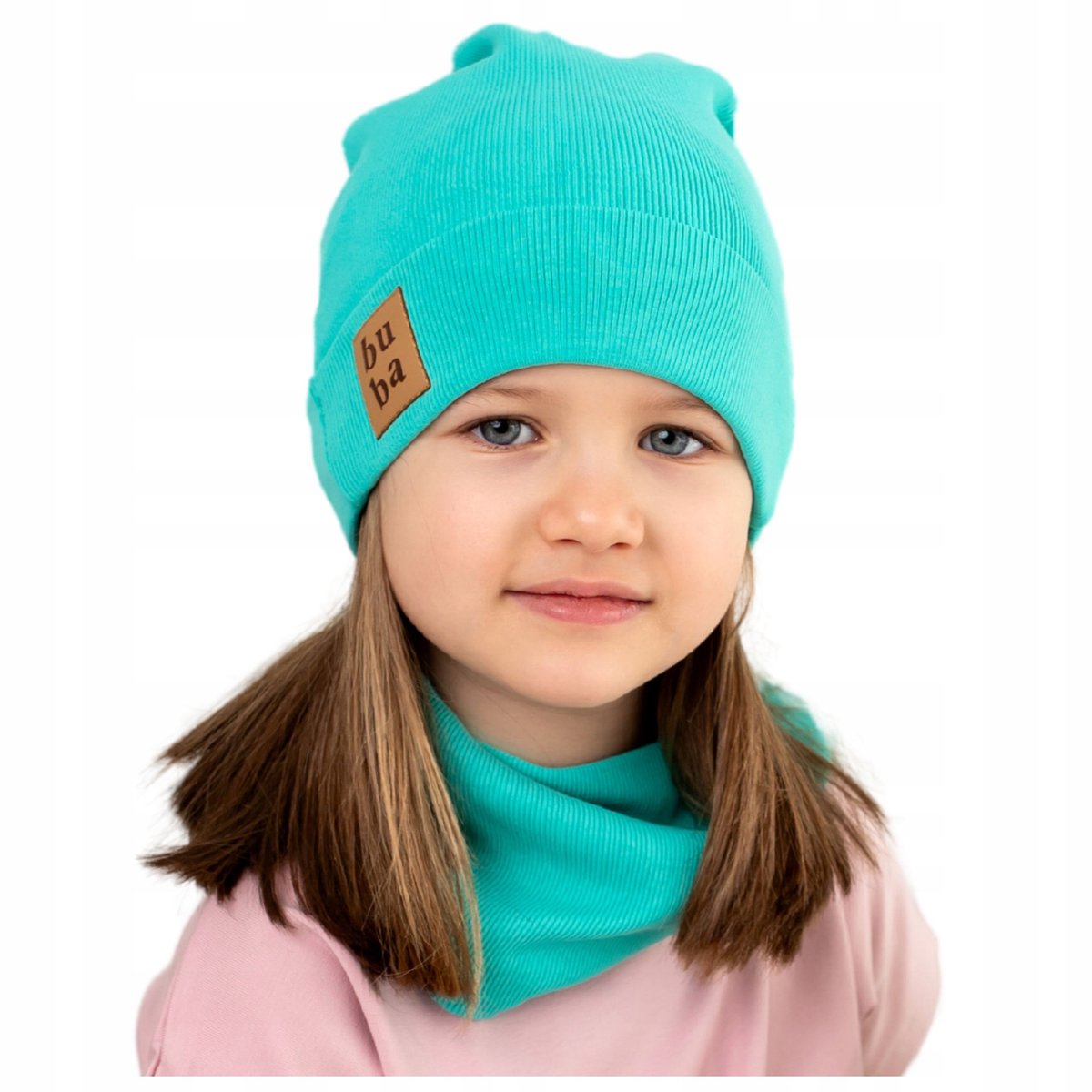 Set: Lente/Herfstmuts met Sjaal voor Jongens - Neongroen 36-40 cm
