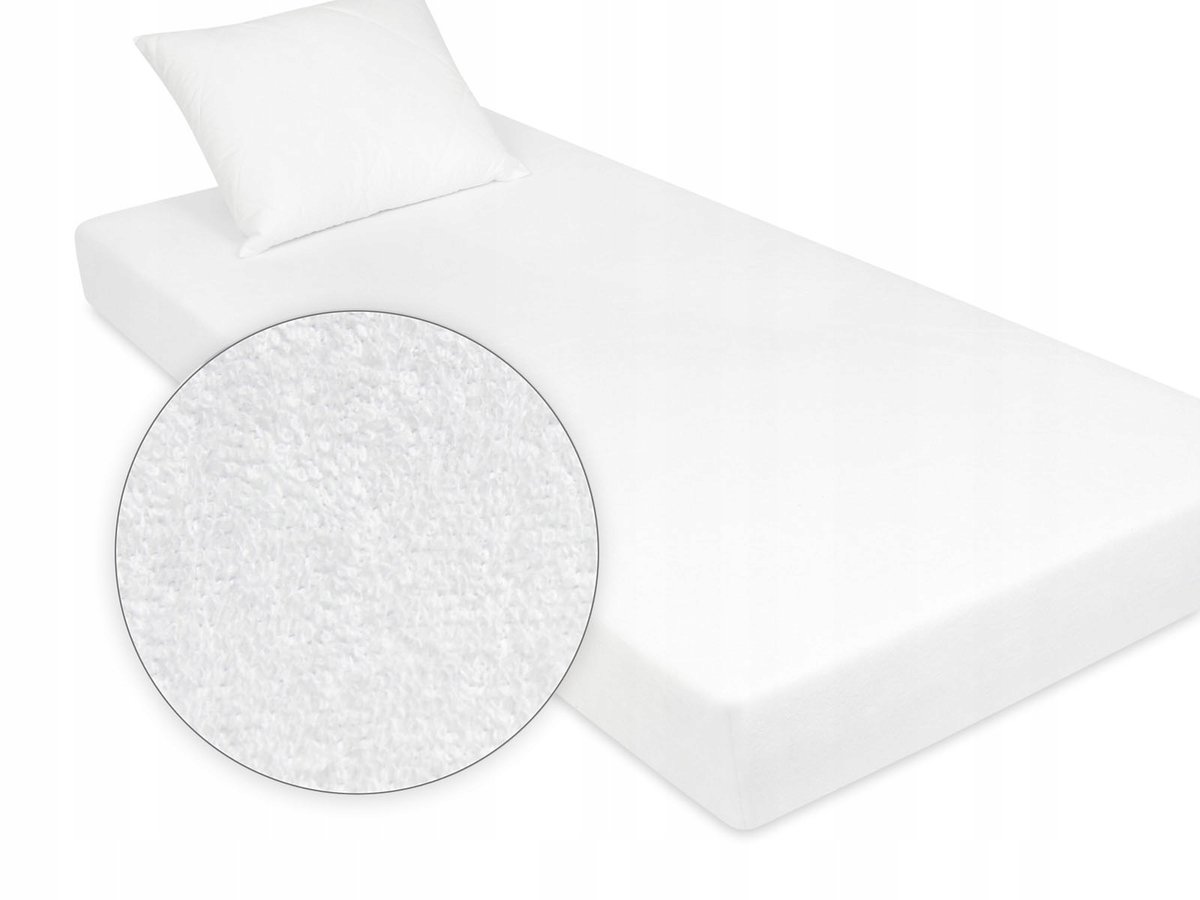 Hoeslaken Frotte 70x180cm Wit - Elastisch & Ademend