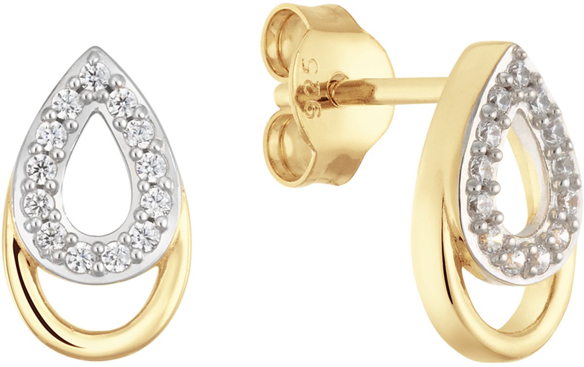 Glow 106.0813.00 Dames Oorbellen - Oorknopjes - Sieraad - Zilver - 925 Zilver - 6 mm breed - 1 cm lang