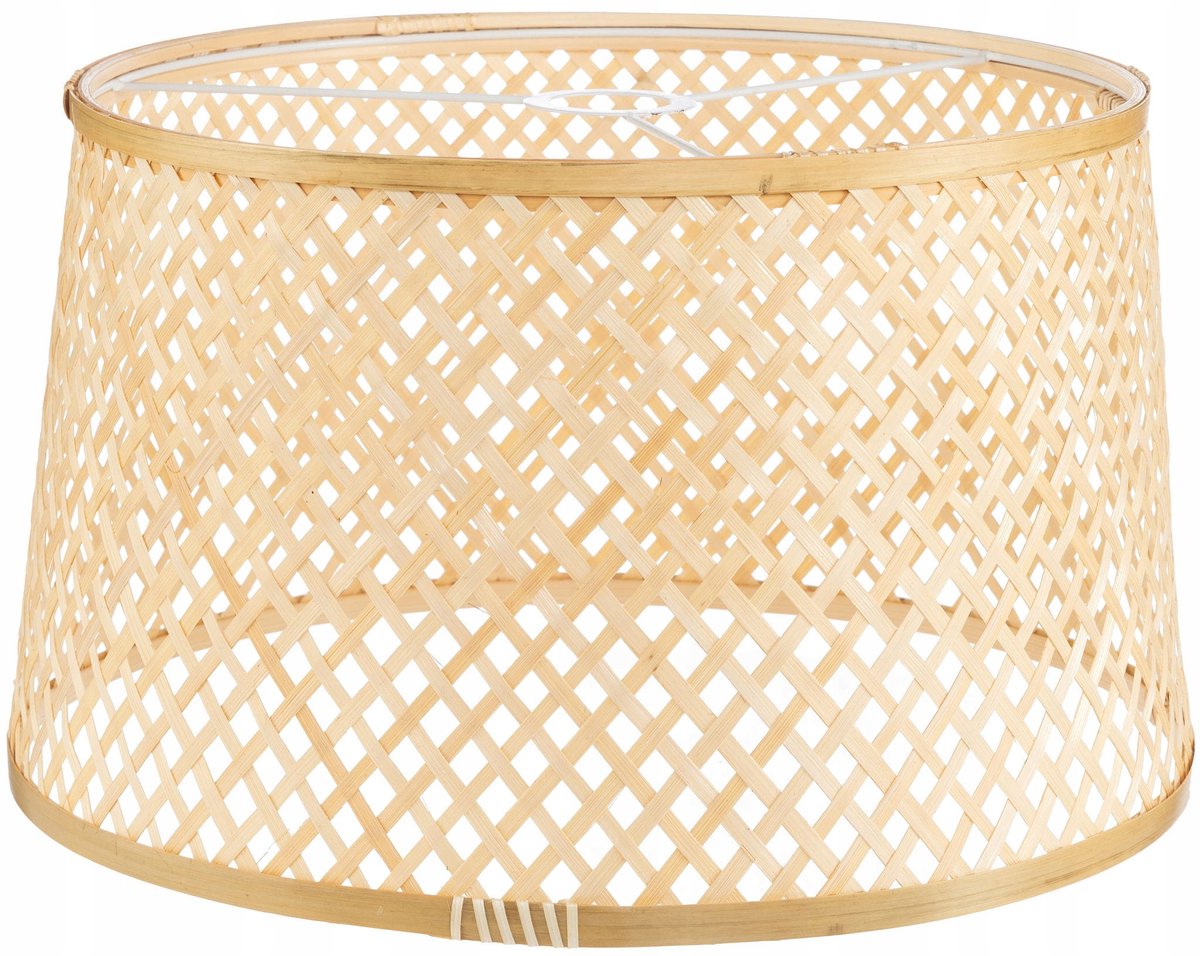 BOHO Bamboe Lampenkap Cilinder 40cm - Natuurlijk & Handgeweven