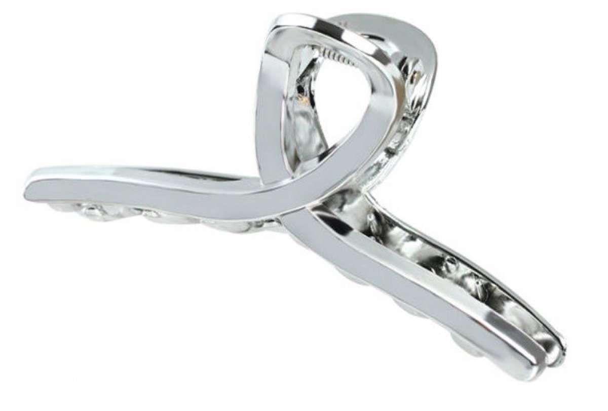 Grote Zilverkleurige Haarclip Klauw - Stijlvol Accessoire