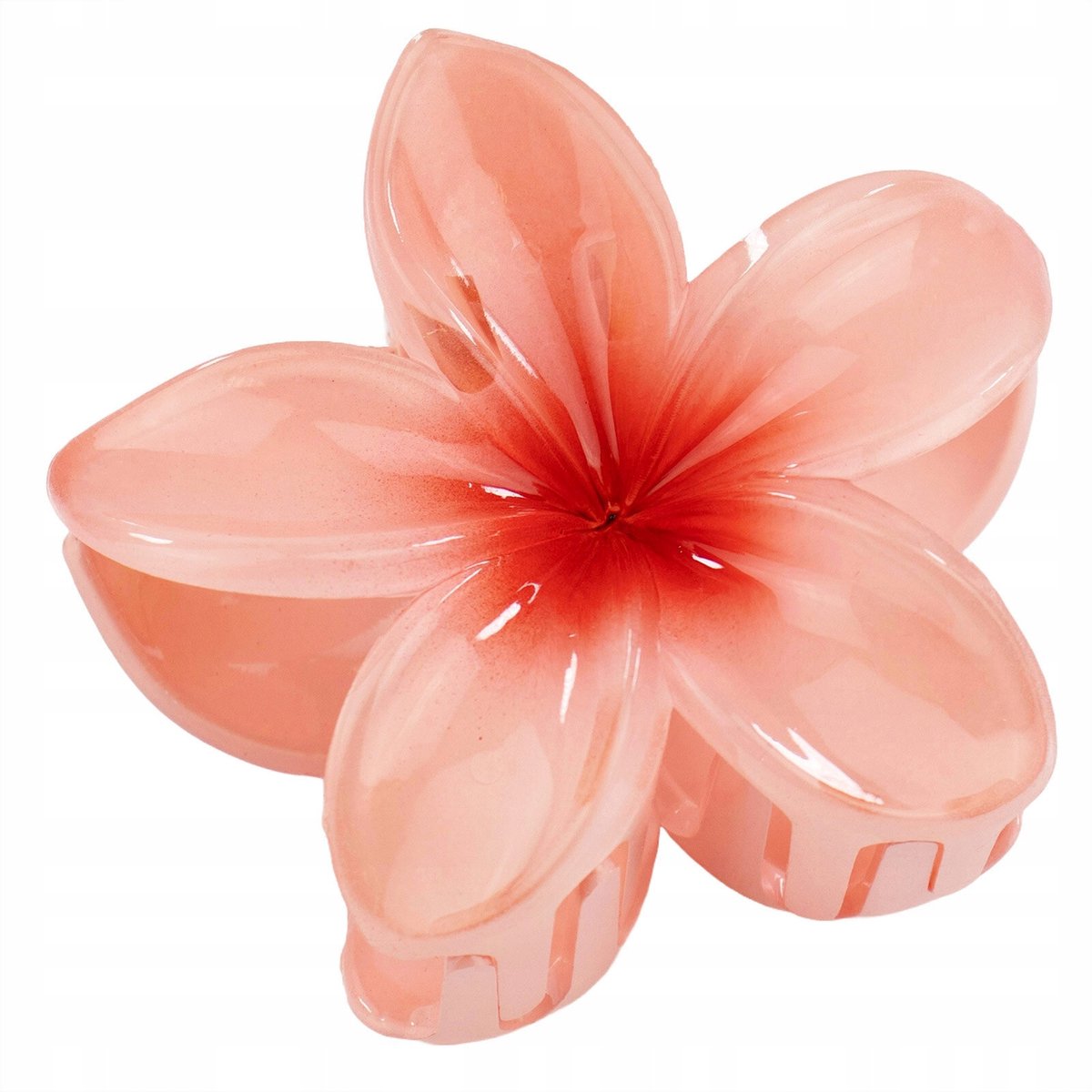 Grote Haarclip Klem Bloem Hawaiians Plumeria Roze