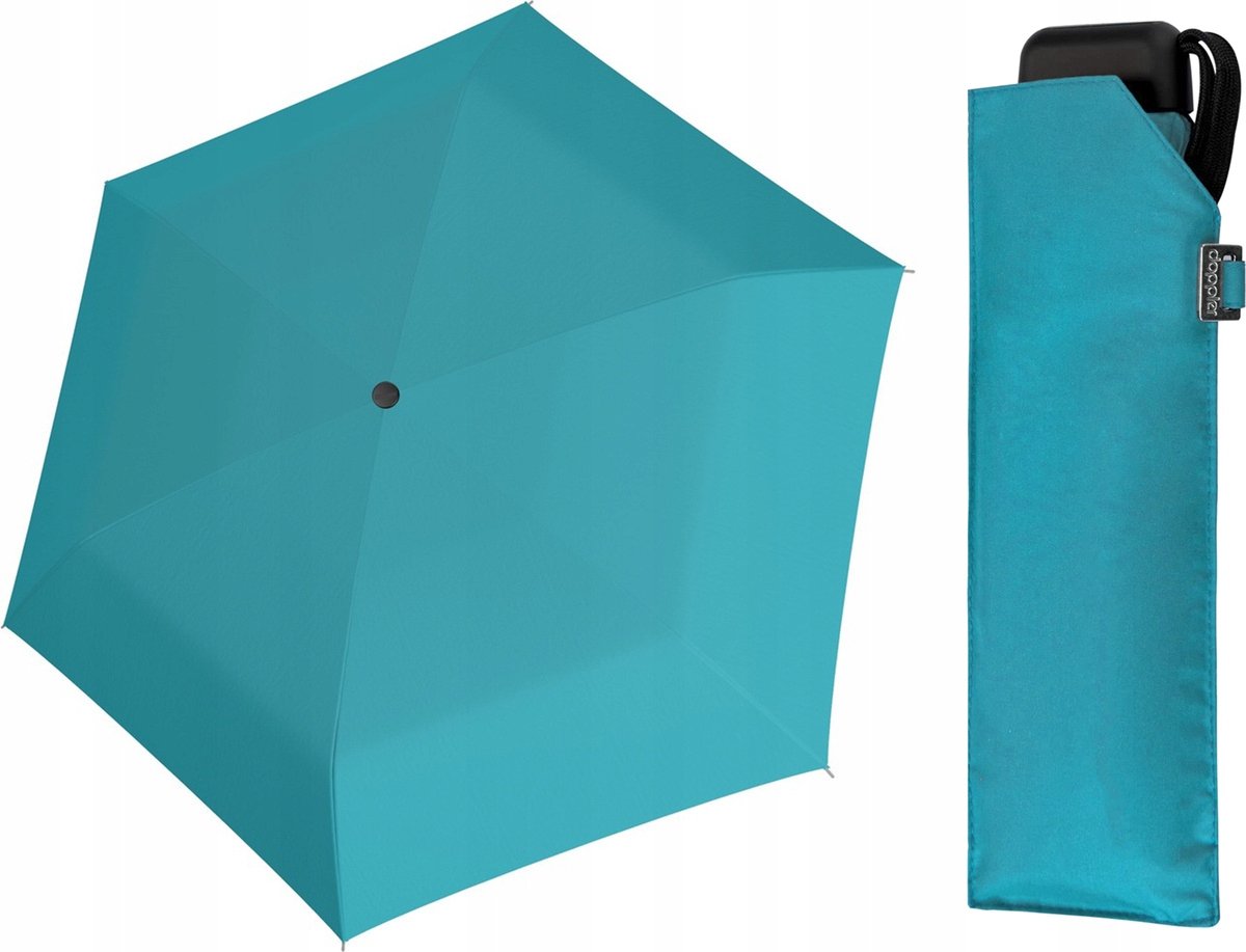 Doppler Mini Slim Carbonsteel Zakjesparaplu - Lichtgewicht & Winddicht