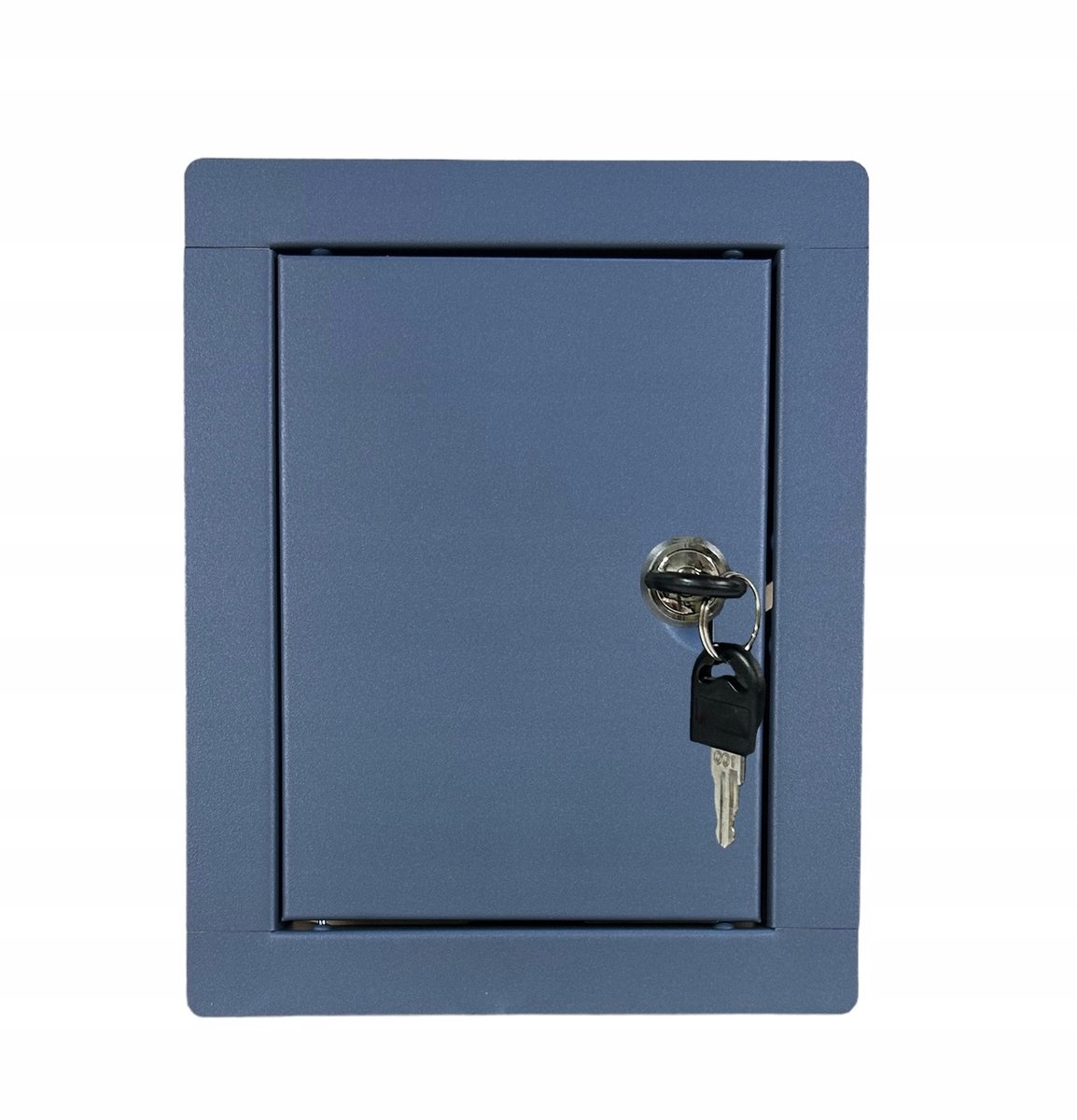Antraciet Metalen Inspectieluik met Sleutel 10x15 cm