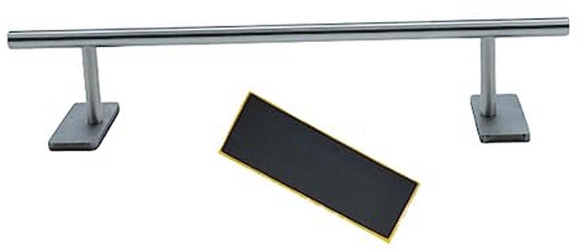 Stainless Steel Obstacle Bar 28 x 5.5 cm Mini Skateboard Ramp Zilver