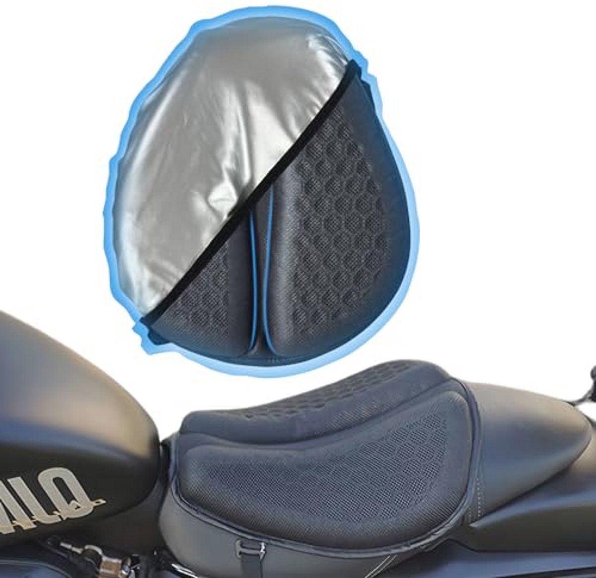 Opvouwbaar Motorzitkussen met Schokabsorptie en Ademend Design voor Lange Distanzen