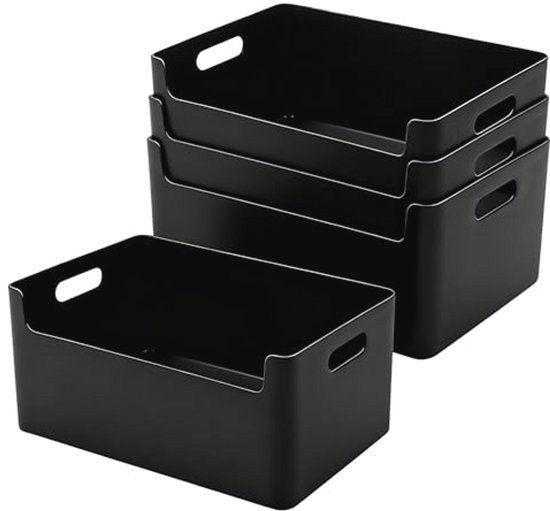 Spesh 2 stuks opvouwbare opbergdozen grote opbergkratten stapelbare opbergmanden plastic
