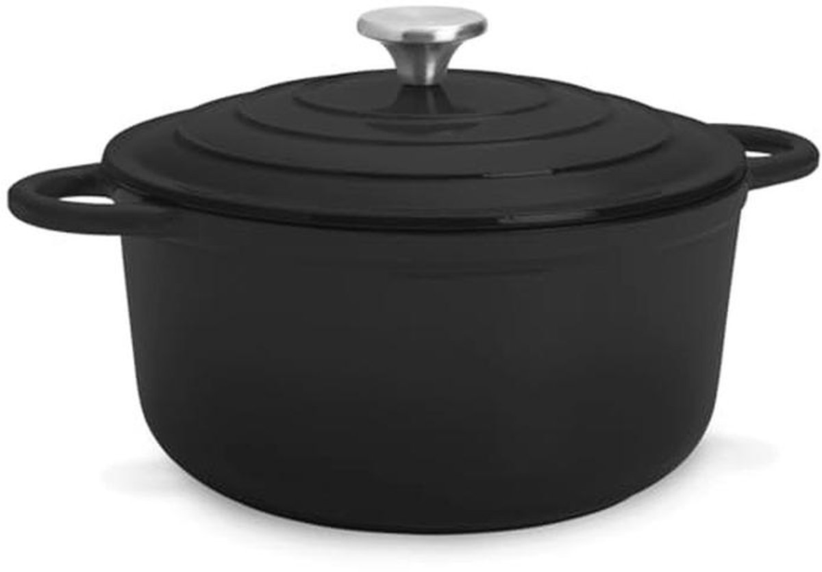 Gietijzeren braadpan met deksel 3,9L - Ovenbestendig, Inductie en Vaatwasserbestendig