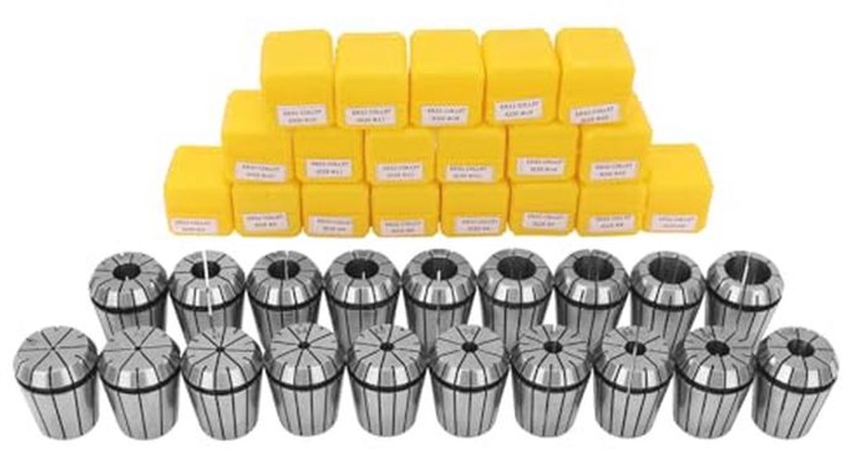 ER32 Spantangenset voor CNC Graveermachines en Freesdraaimachines - 19-delig, 2-20 mm