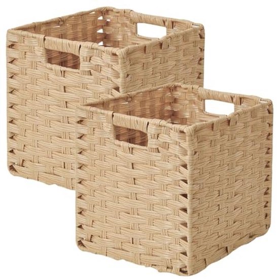PACHIRA - Set di 6 cubi in tessuto, 28 x 28 x 28 cm, con manici, organizer pieghevole, per scaffali cubi, organizzatore di vestiti, scatole in tessuto