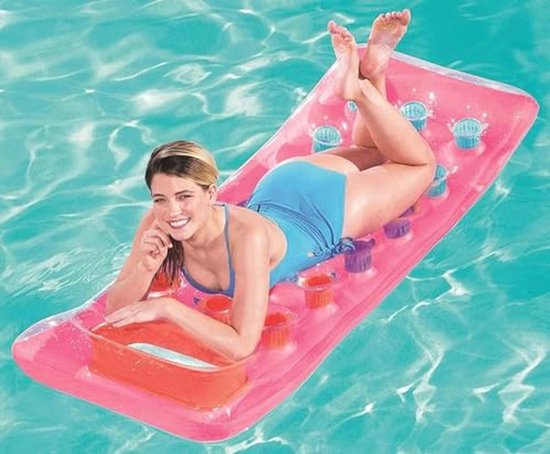 Luchtmatras Fashion Lounge - Roze met Raam — afbeelding 2