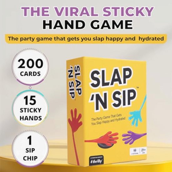 Drinking Game Slap N Sip Het Virale Kleverige Handspel Leuk Volwassen