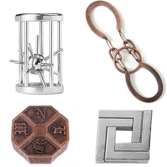 Metalen Puzzels Voor Volwassenen,40 Stukken Metaal Draad Puzzels