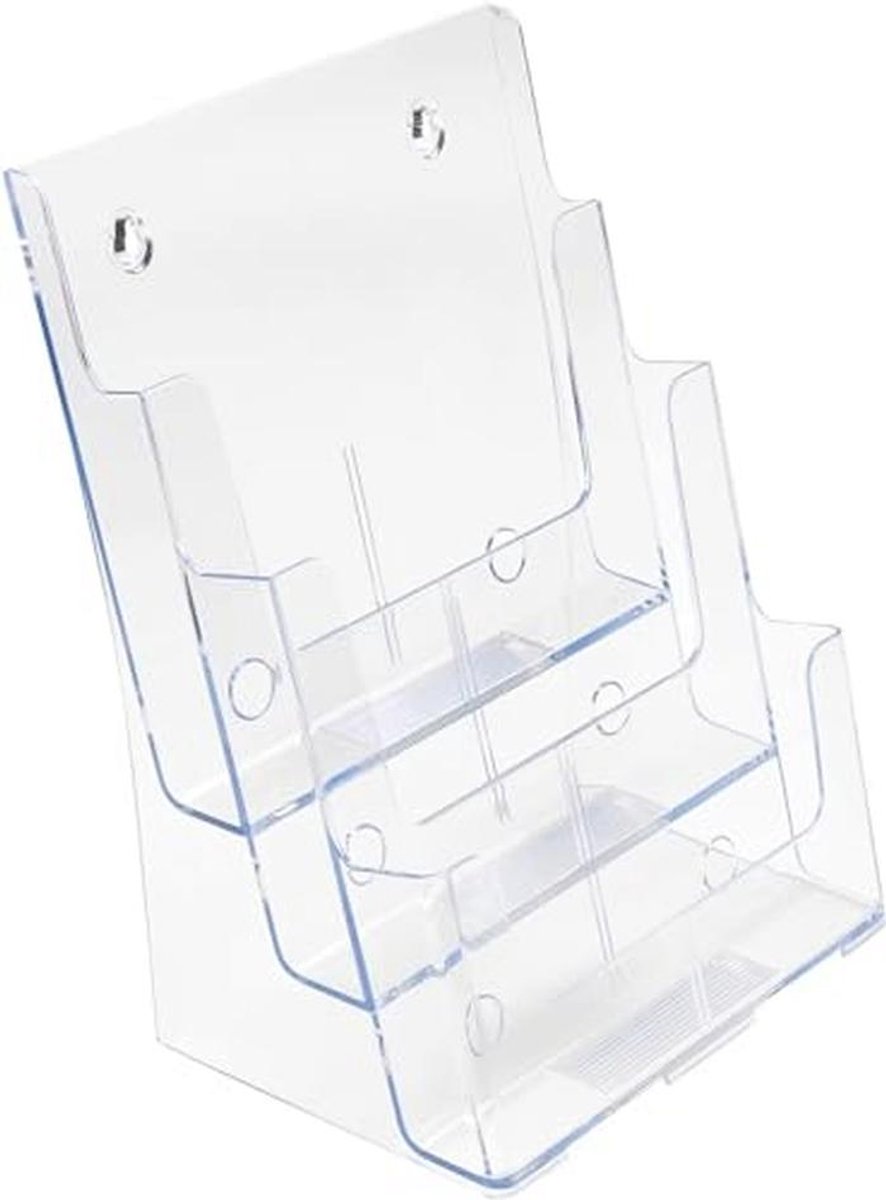 Multi-level Brochurehouder DIN A4, Staand Formaat - Perfect voor Tafel of Wandmontage