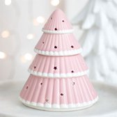 Brûleur de parfum brûleur d'huile wax melts huile parfumée Sapin de Noël rose pour bougie chauffe-plat pour un Noël douillet