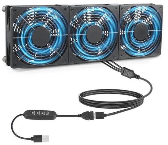 Joycabin 120mm Behuizingsventilator Set – 4 Stuks, 12V, Variabele Snelheid, Metalen Roosters, PBT-materiaal, 2700 RPM, 36,63 DBA – Voor Server, Chassis, AV-kast
