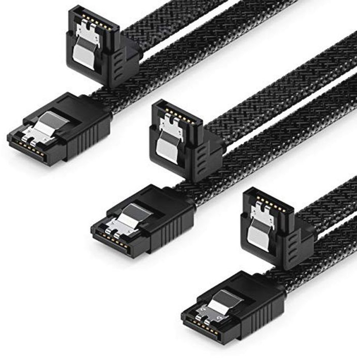 SATA 3 Kabelset 50cm - 6 Gbit/s Verbindingskabel voor Moederbord en Harde Schijf