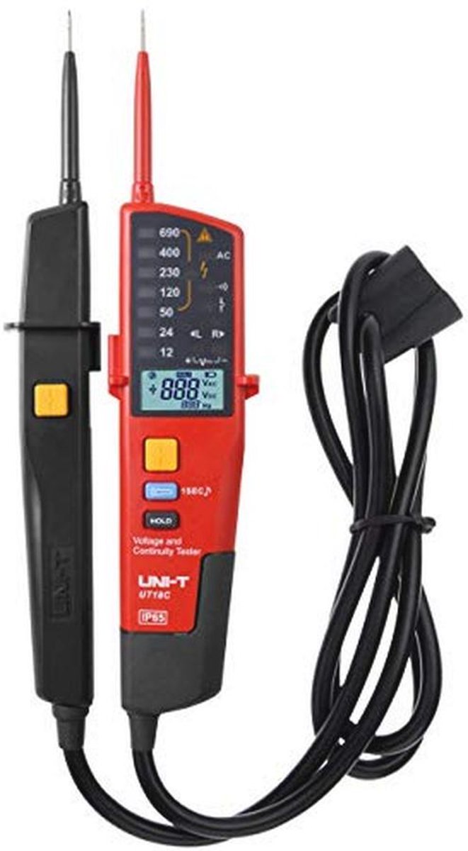 Digitale Spannings- en Doorgangstester met LCD-display en Automatische Spanningsdetectie