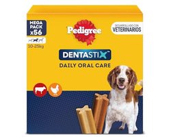 Pedigree DentaStix Daily Oral Care Dental Care Snack voor middelgrote honden - Hondensnoepjes met kip- en rundvleessmaak Elke dag - 1 x 56 stuks