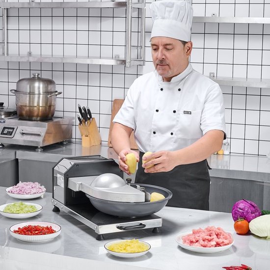 Keukenmachine - Hakmolen Groentehakker - Toerental 3000 tpm - Roestvrij Staal Voedselkwaliteit - S-vormig Mes - Multifunctioneel Voor Groenten Fruit Noten Granen van Merkloos — afbeelding 3