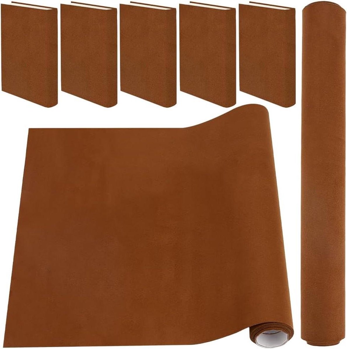 EGoods - Suede Boek Doek voor Boekbinding - Navy/Camel - Scrapbooking - DIY Covering Protector - Boekbinden Levert