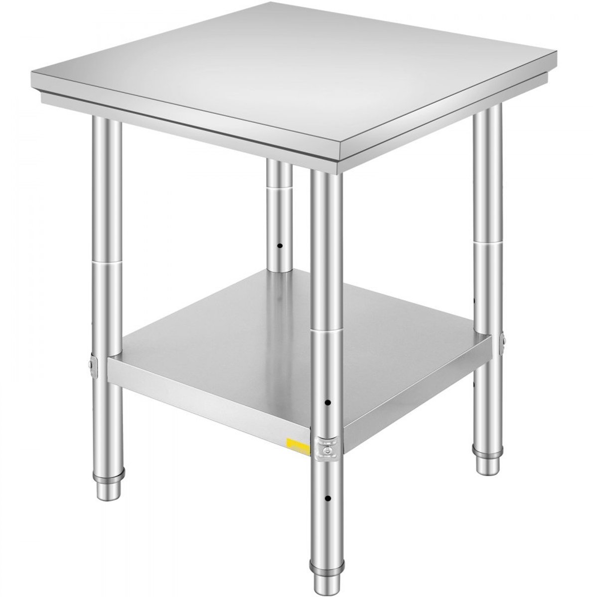 RVS Werktafel - Voorbereidingstafel - 60 x 60 cm - Roestvrij staal - Hygiënisch en eenvoudig te reinigen - Voor keuken, werkplaats en garage