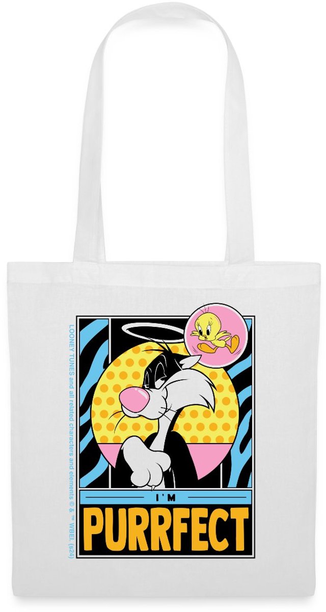 Looney Tunes Sylvester I'm Purrfect Grappig Citaat Tas Van Stof Schoudertas