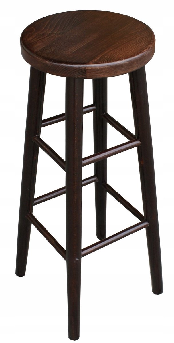 Houten Barkruk 81 cm - Massief Beukenhout - Bruin/Noten