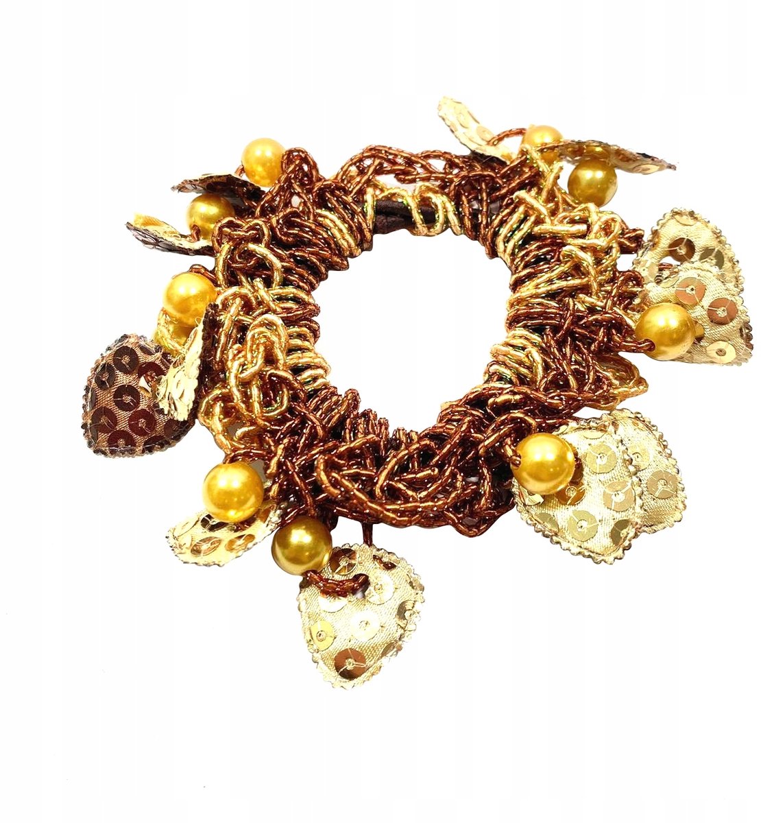 Scrunchie-hoofdband met lovertjes - grote versiering