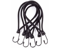 Benson Spanelastieken - met haak - 12x stuks - spanners voor spandoeken - afdekzeilen/netten