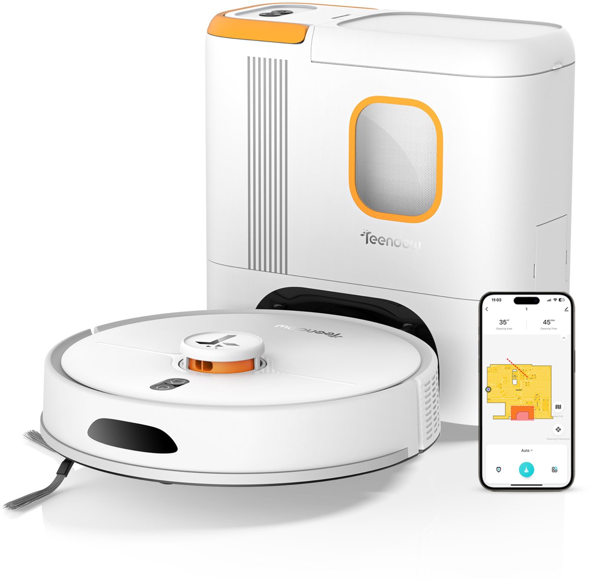 ZOKER D20S Max+ Robotstofzuiger met 6000Pa Zuigkracht - afbeelding 2