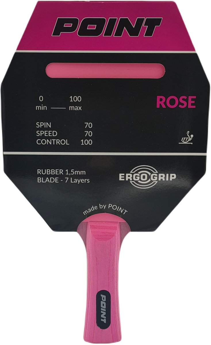 PINK DOT Tafeltennisbatje - Perfecte controle voor beginners
