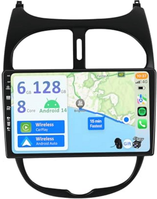 Boscer® Autoradio - Geschikt Voor Volkswagen, Skoda & Seat - Apple Carplay & Android Auto Android 13 464gb 7 Inch Ips Hd Touchscreen Bluetooth Usb Usb C Wifi Mp5 Navigatiesysteem