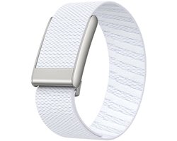 Nylon bandje - geschikt voor WHOOP 5.0 - elastisch met houder - wit
