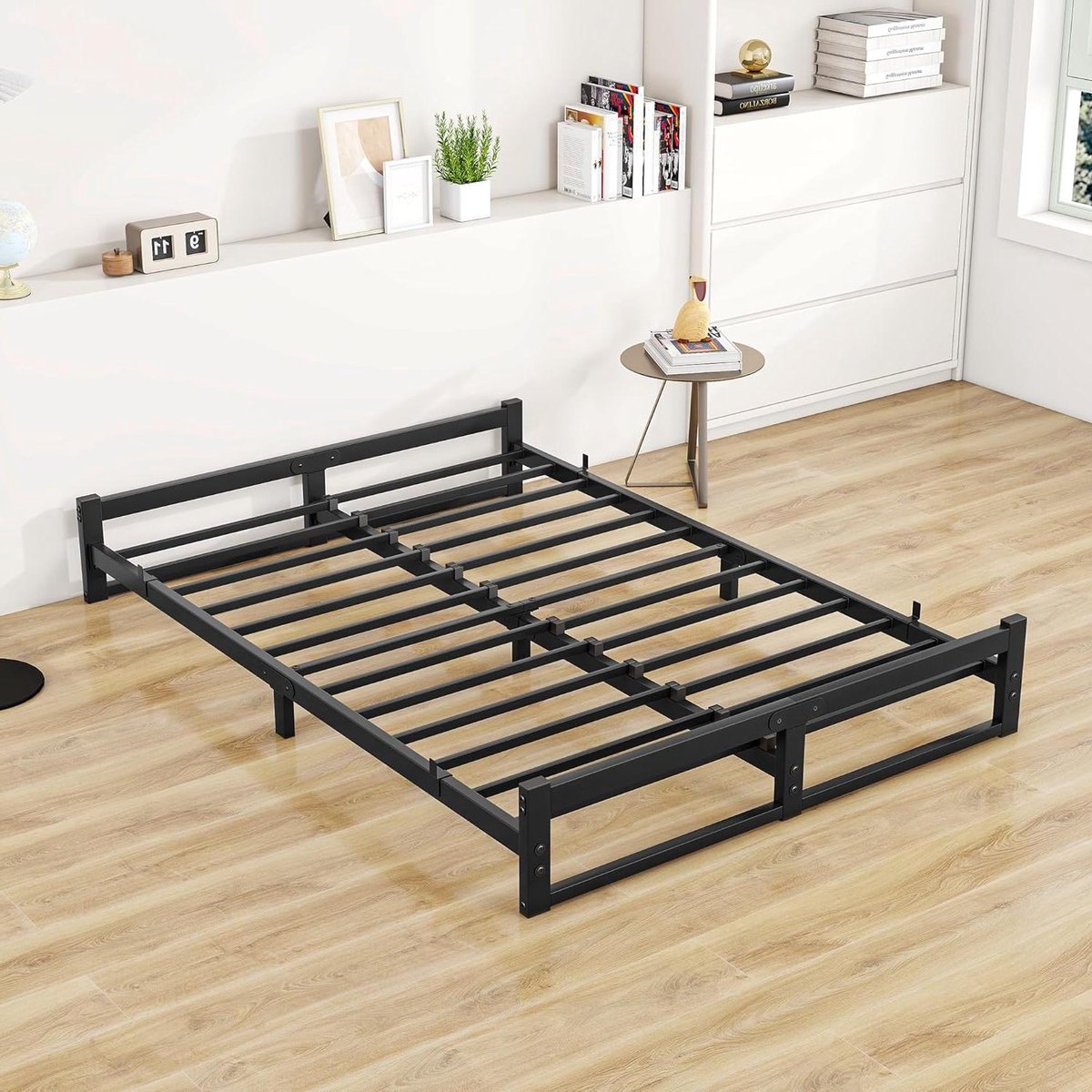 Provento - Metalen bedframe 120x200 cm voor volwassenen en kinderen - Eenvoudige montage - Geruisloos - Tweepersoonsbed