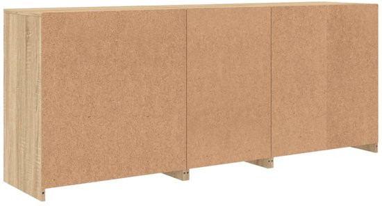 Buffet avec éclairage LED vidaXL 162 x 37 x 67 cm, couleur chêne Sonoma