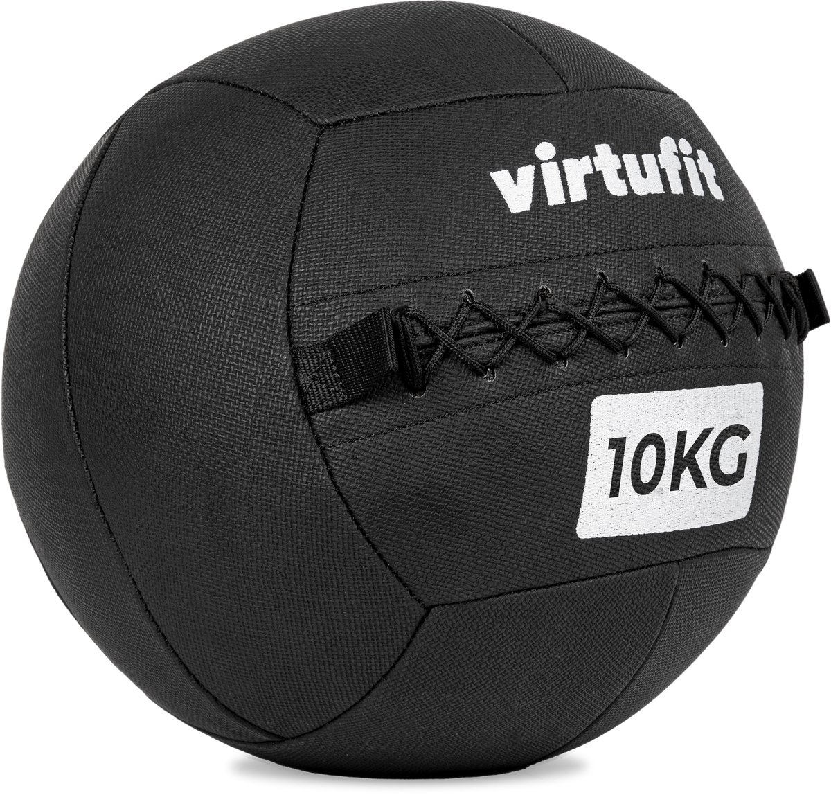 VirtuFit Wall Ball Pro - 10 kg - Fitness - Hyrox Training - Zwart - Gewichtsbal - Krachtbal - Trainingsbal - Wall Ball - Medicijn Bal